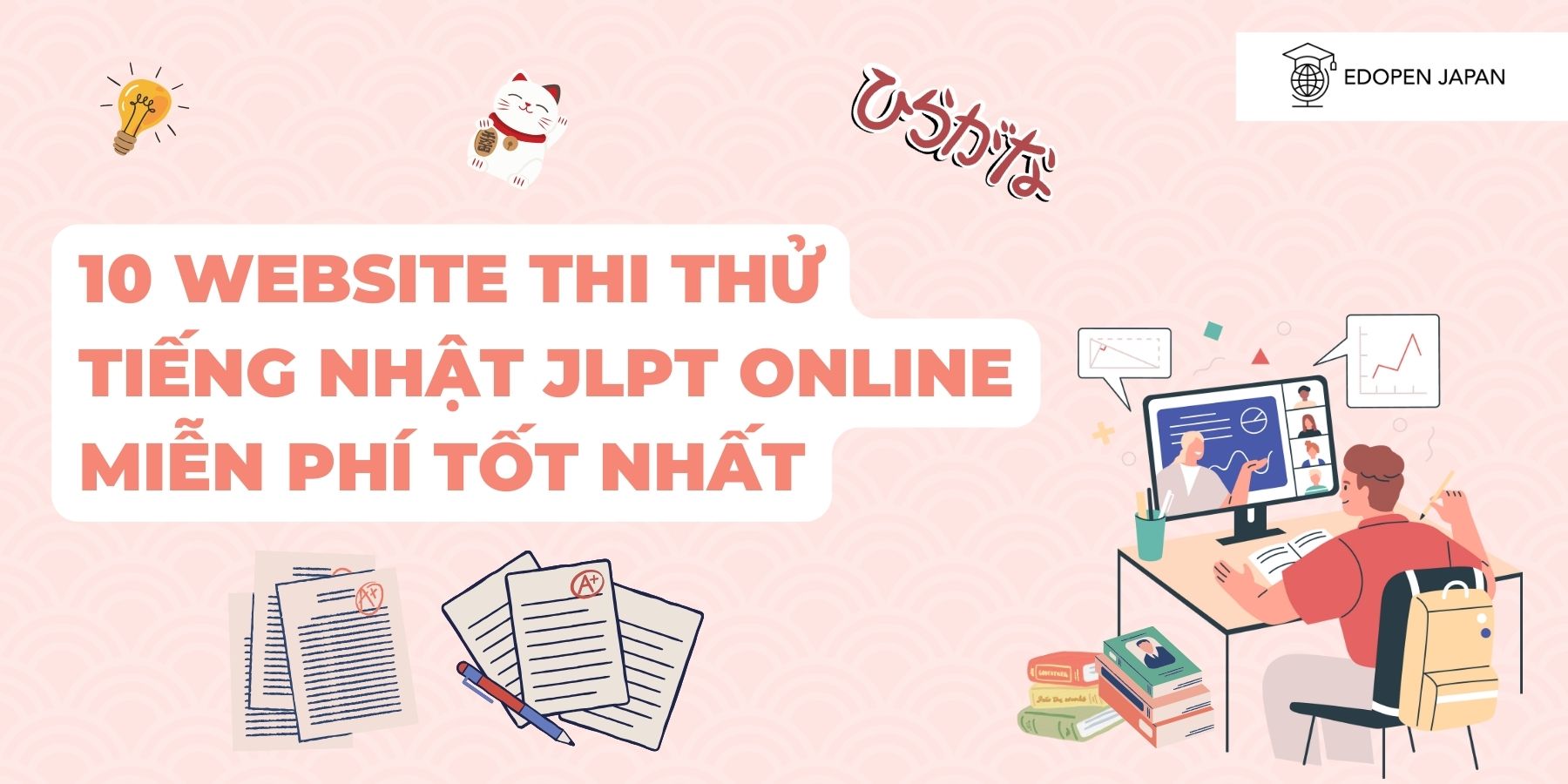 10 website thi thử tiếng Nhật JLPT Online miễn phí TỐT NHẤT